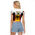 Custom Germany Football Raglan Cropped T Shirt 2024 Nationalelf - White Version - Wonder Print Shop