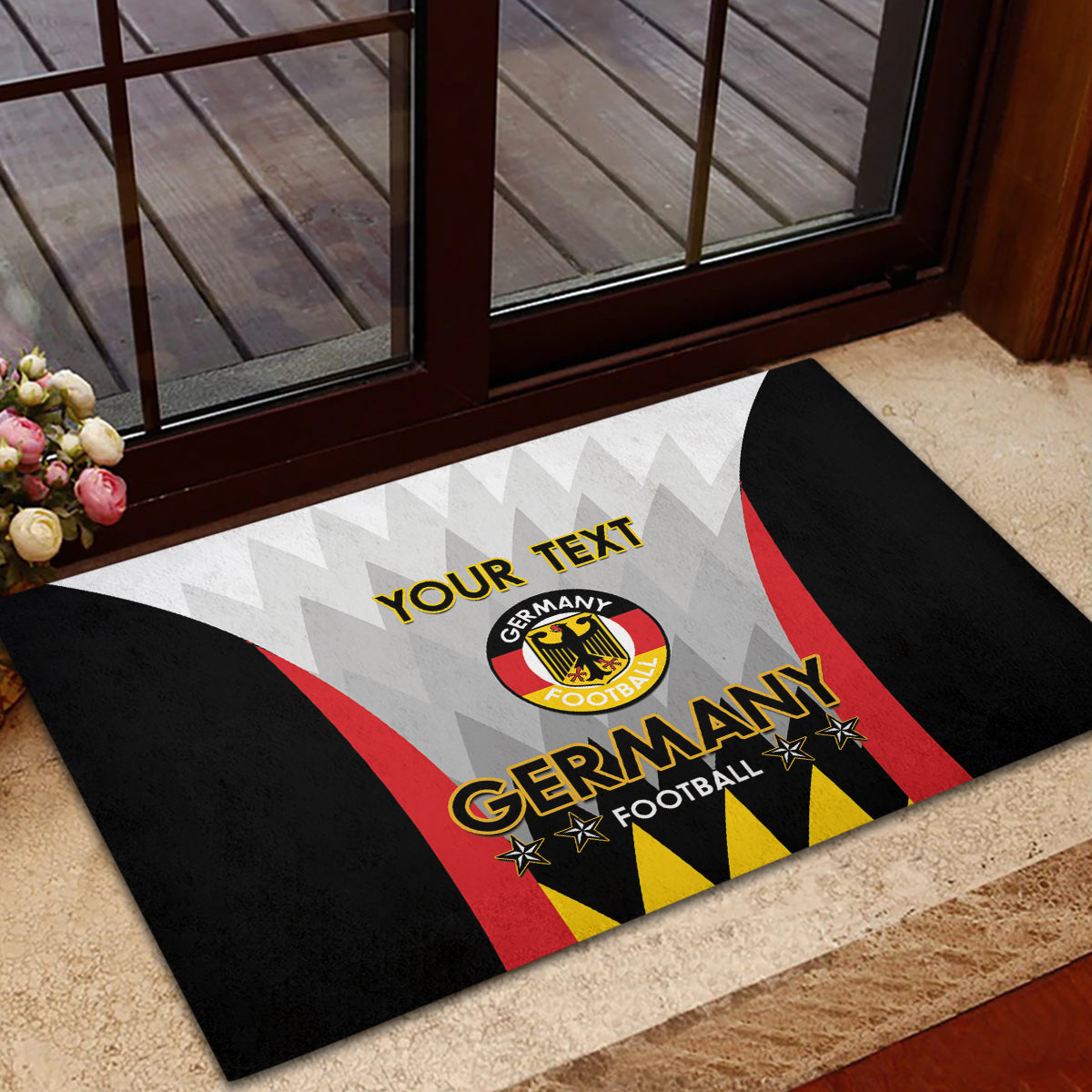 Custom Germany Football Rubber Doormat 2024 Nationalelf - White Version - Wonder Print Shop