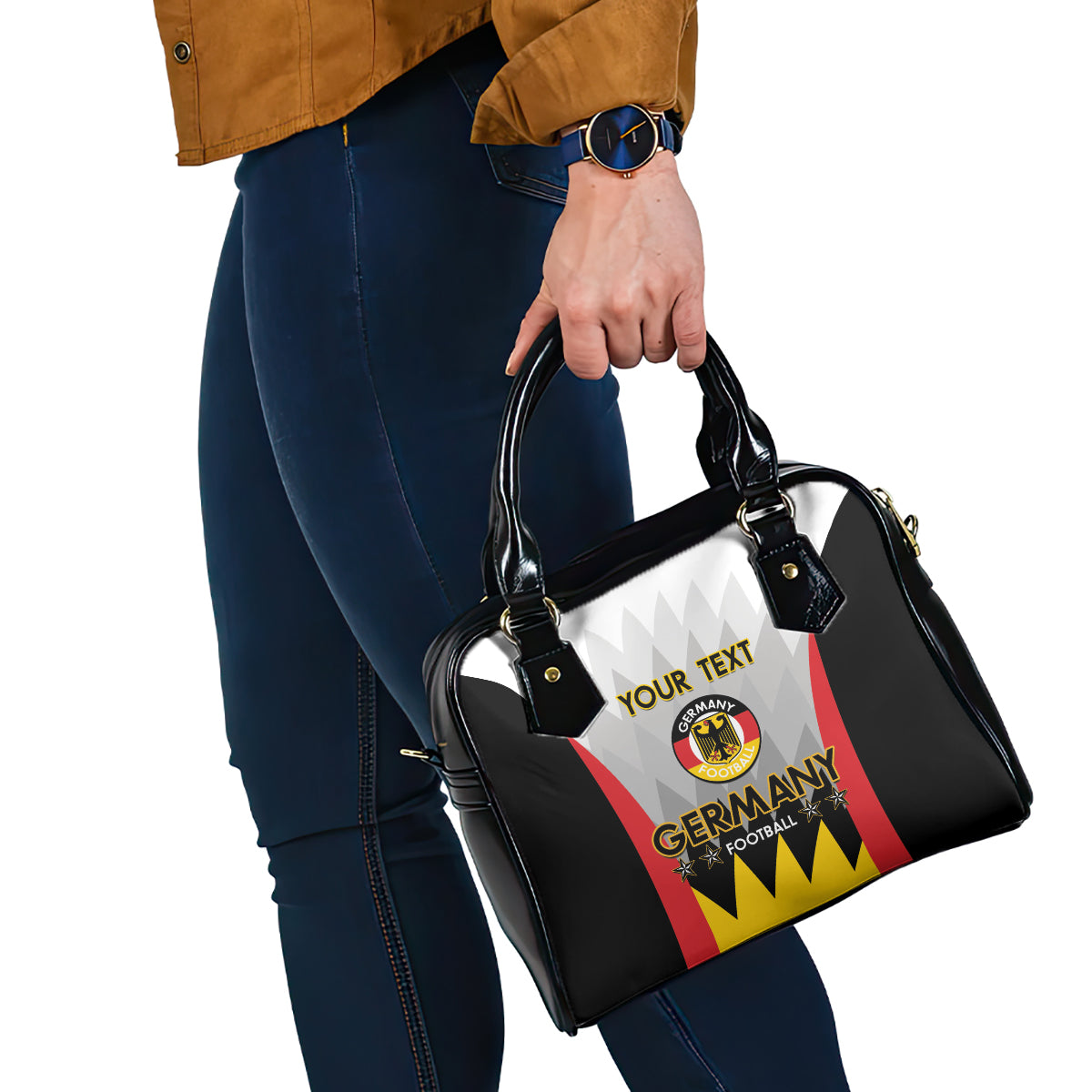 Custom Germany Football Shoulder Handbag 2024 Nationalelf - White Version