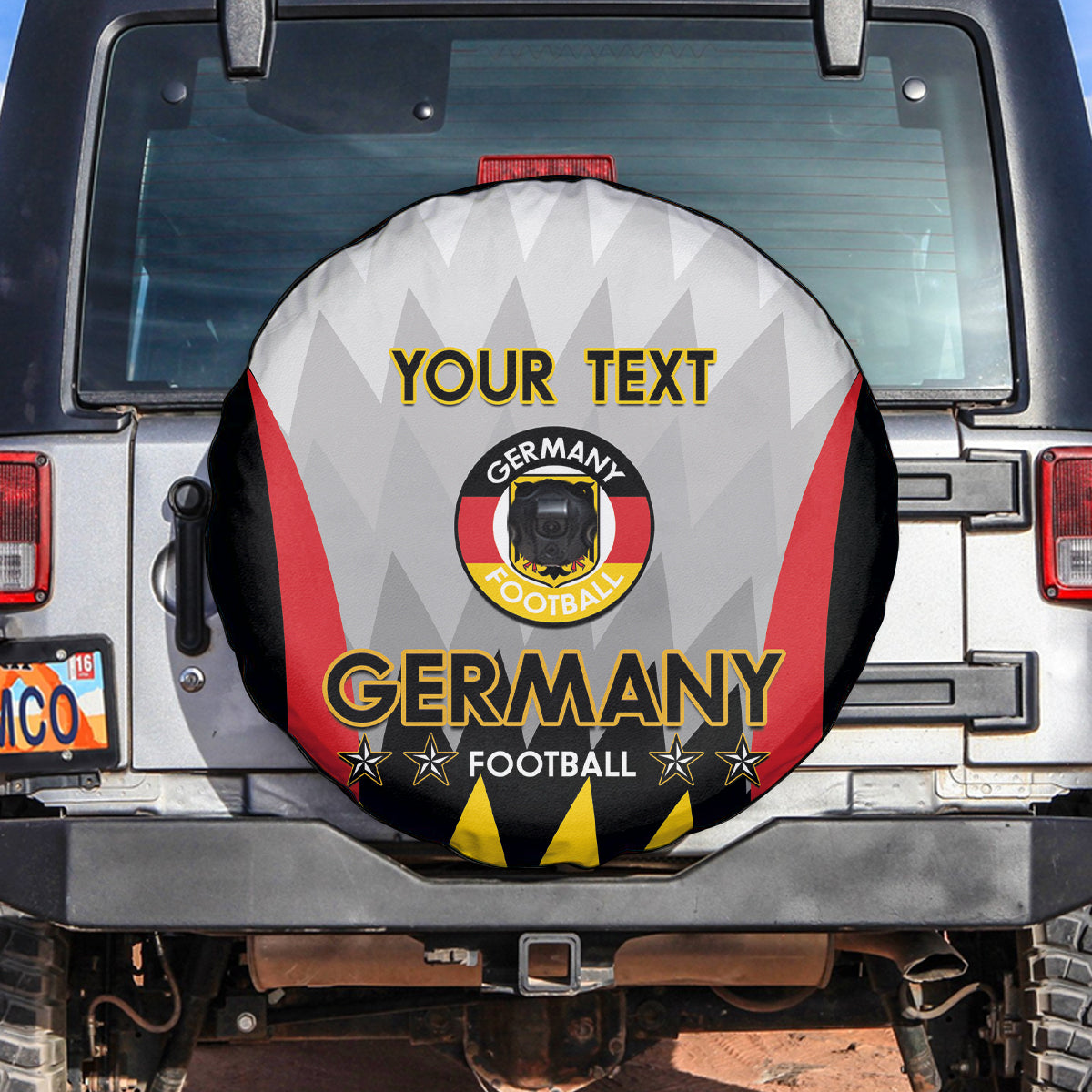 Custom Germany Football Spare Tire Cover 2024 Nationalelf - White Version - Wonder Print Shop