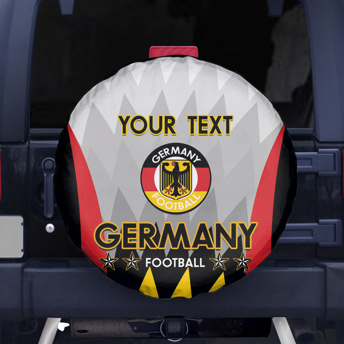 Custom Germany Football Spare Tire Cover 2024 Nationalelf - White Version - Wonder Print Shop