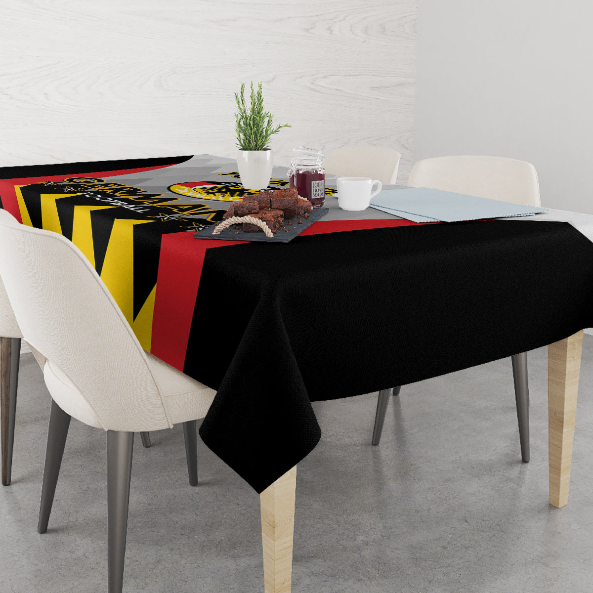 Custom Germany Football Tablecloth 2024 Nationalelf - White Version - Wonder Print Shop