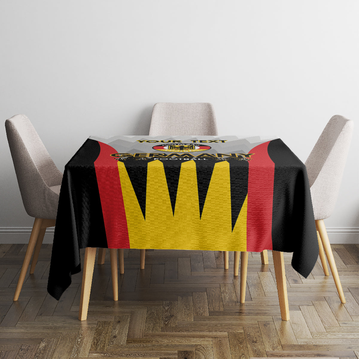 Custom Germany Football Tablecloth 2024 Nationalelf - White Version - Wonder Print Shop