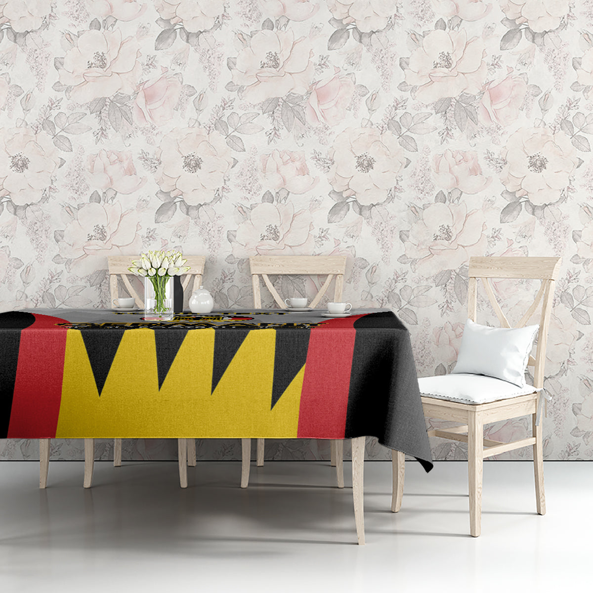 Custom Germany Football Tablecloth 2024 Nationalelf - White Version - Wonder Print Shop