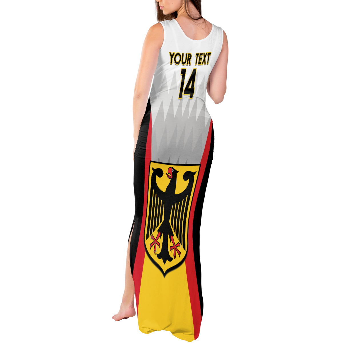 Custom Germany Football Tank Maxi Dress 2024 Nationalelf - White Version - Wonder Print Shop