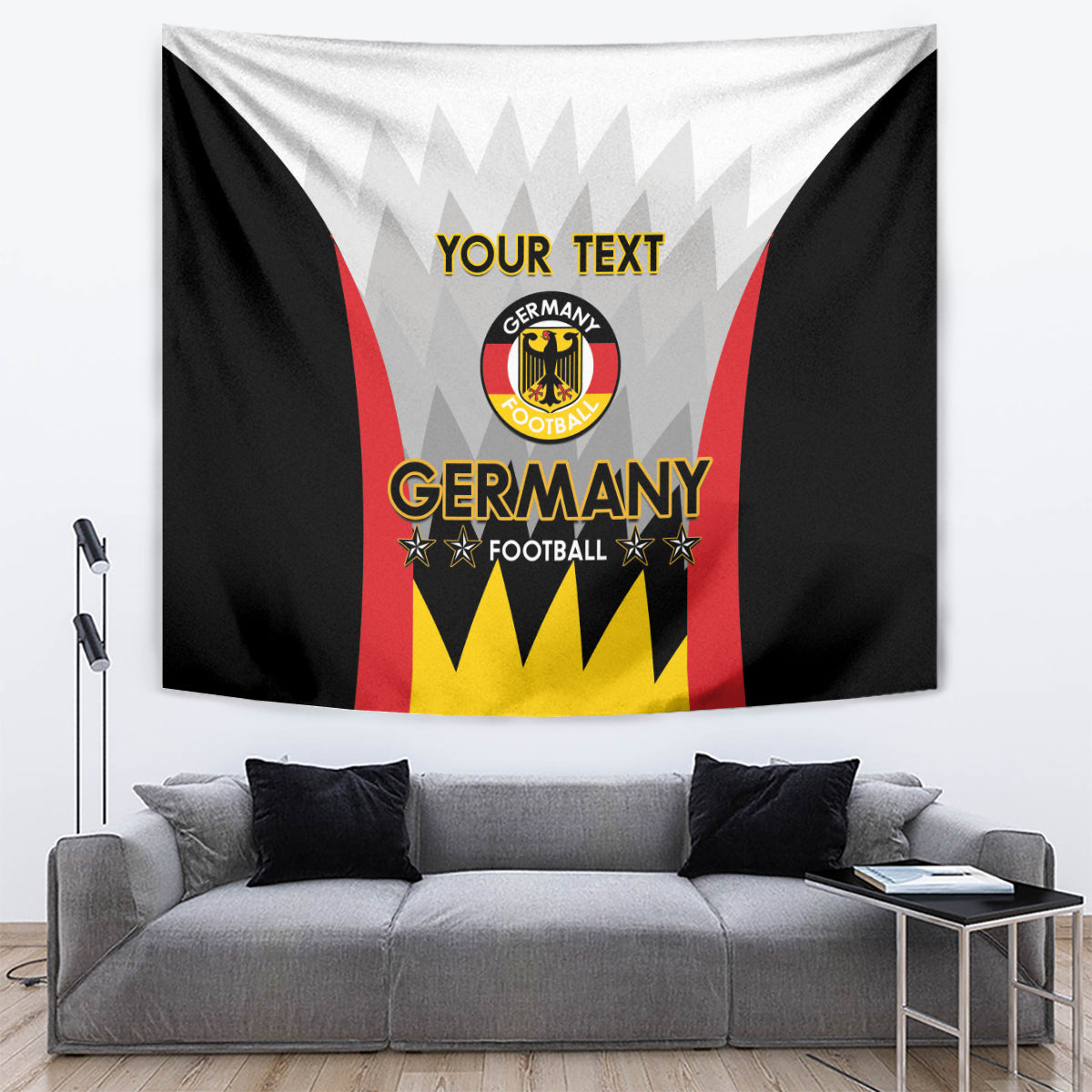 Custom Germany Football Tapestry 2024 Nationalelf - White Version - Wonder Print Shop
