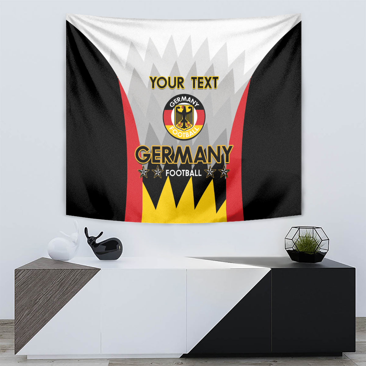 Custom Germany Football Tapestry 2024 Nationalelf - White Version - Wonder Print Shop