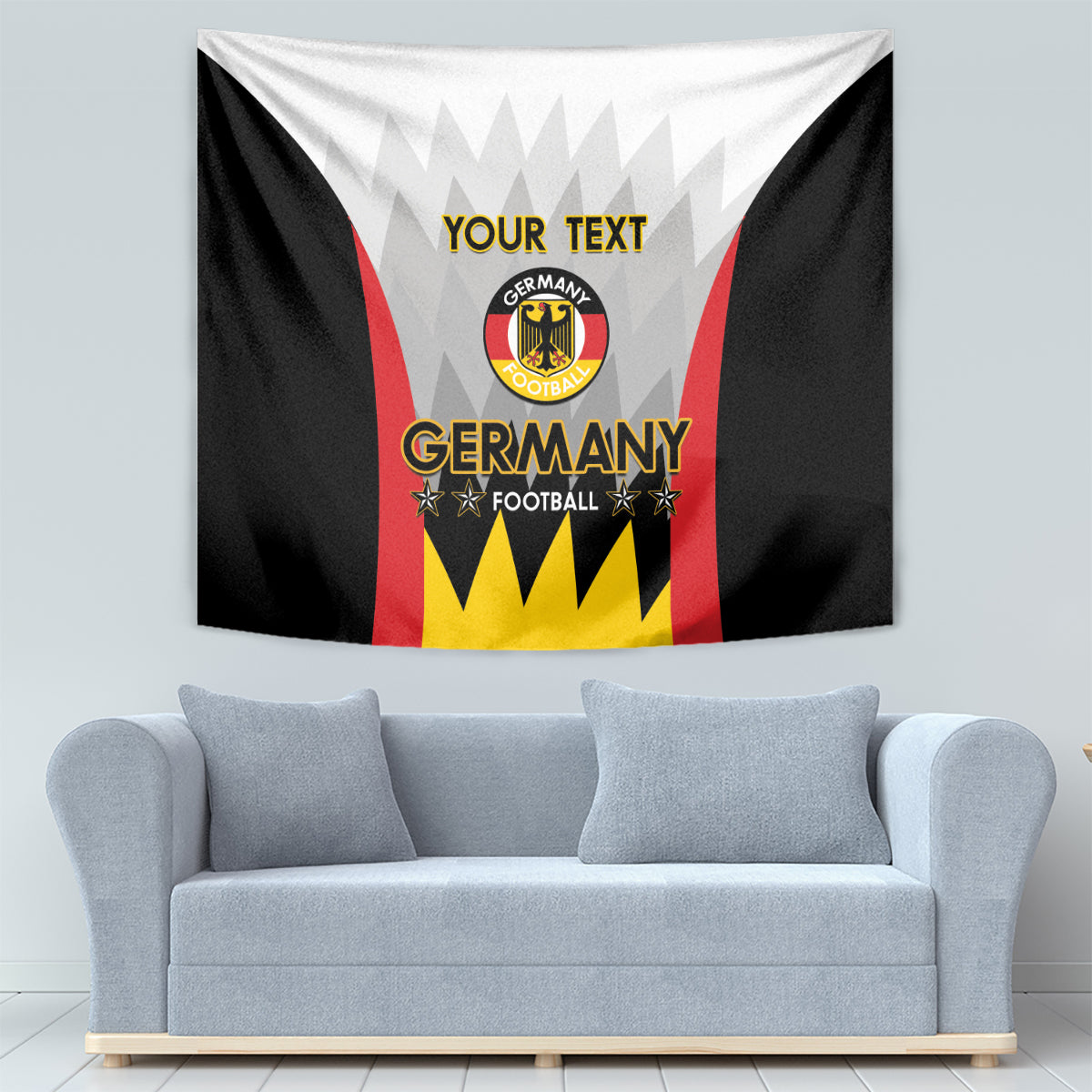 Custom Germany Football Tapestry 2024 Nationalelf - White Version - Wonder Print Shop