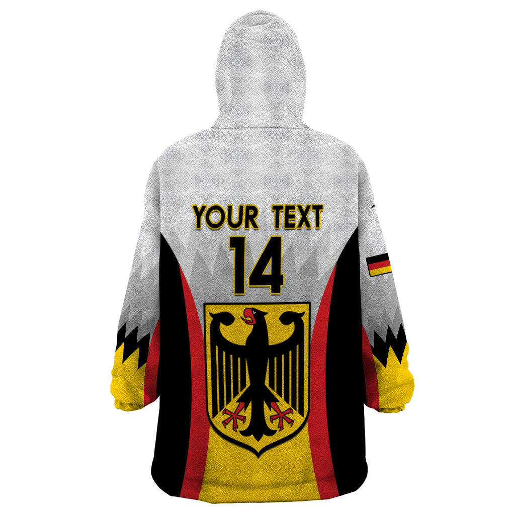 Custom Germany Football Wearable Blanket Hoodie 2024 Nationalelf - White Version - Wonder Print Shop