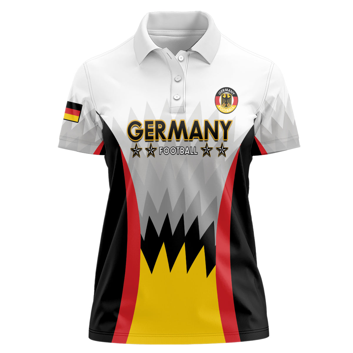 Custom Germany Football Women Polo Shirt 2024 Nationalelf - White Version - Wonder Print Shop