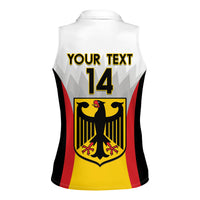 Custom Germany Football Women Sleeveless Polo Shirt 2024 Nationalelf - White Version - Wonder Print Shop