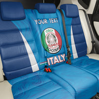 Custom Italy Football Back Car Seat Cover 2024 Gli Azzurri Marble Pattern - Wonder Print Shop
