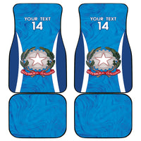 Custom Italy Football Car Mats 2024 Gli Azzurri Marble Pattern - Wonder Print Shop