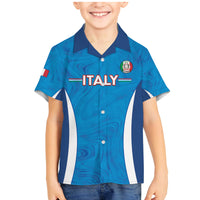 Custom Italy Football Family Matching Mermaid Dress and Hawaiian Shirt 2024 Gli Azzurri Marble Pattern - Wonder Print Shop