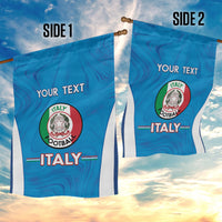 Custom Italy Football Garden Flag 2024 Gli Azzurri Marble Pattern - Wonder Print Shop