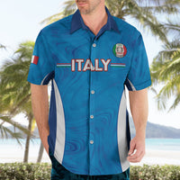 Custom Italy Football Hawaiian Shirt 2024 Gli Azzurri Marble Pattern - Wonder Print Shop