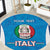 Custom Italy Football Round Carpet 2024 Gli Azzurri Marble Pattern