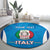 Custom Italy Football Round Carpet 2024 Gli Azzurri Marble Pattern