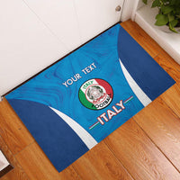 Custom Italy Football Rubber Doormat 2024 Gli Azzurri Marble Pattern - Wonder Print Shop