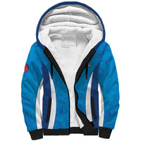 Custom Italy Football Sherpa Hoodie 2024 Gli Azzurri Marble Pattern - Wonder Print Shop