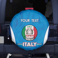 Custom Italy Football Spare Tire Cover 2024 Gli Azzurri Marble Pattern - Wonder Print Shop