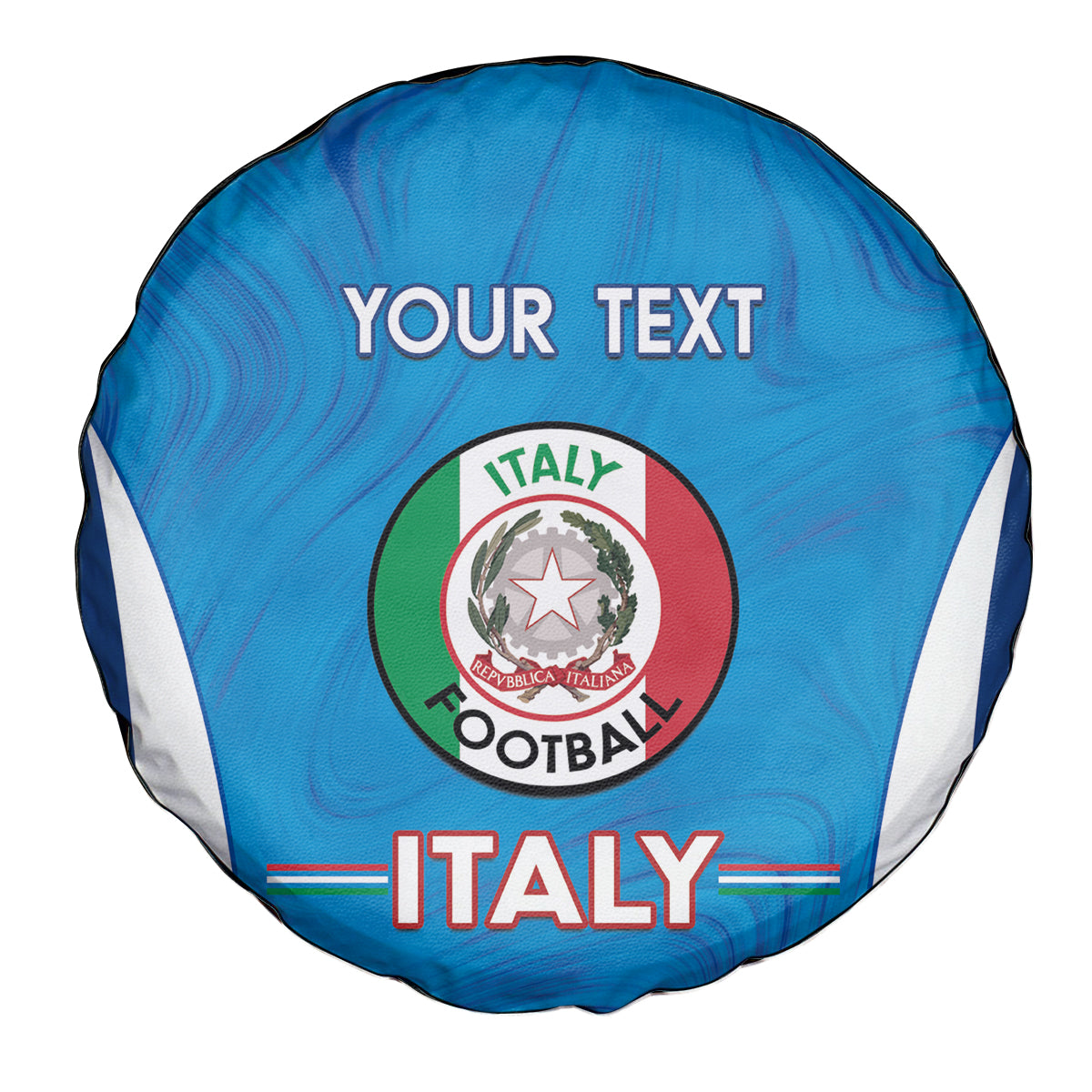 Custom Italy Football Spare Tire Cover 2024 Gli Azzurri Marble Pattern - Wonder Print Shop