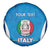 Custom Italy Football Spare Tire Cover 2024 Gli Azzurri Marble Pattern