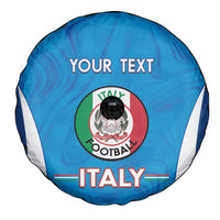 Custom Italy Football Spare Tire Cover 2024 Gli Azzurri Marble Pattern - Wonder Print Shop