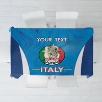 Custom Italy Football Tablecloth 2024 Gli Azzurri Marble Pattern - Wonder Print Shop