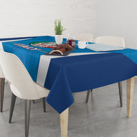 Custom Italy Football Tablecloth 2024 Gli Azzurri Marble Pattern - Wonder Print Shop