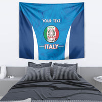 Custom Italy Football Tapestry 2024 Gli Azzurri Marble Pattern - Wonder Print Shop