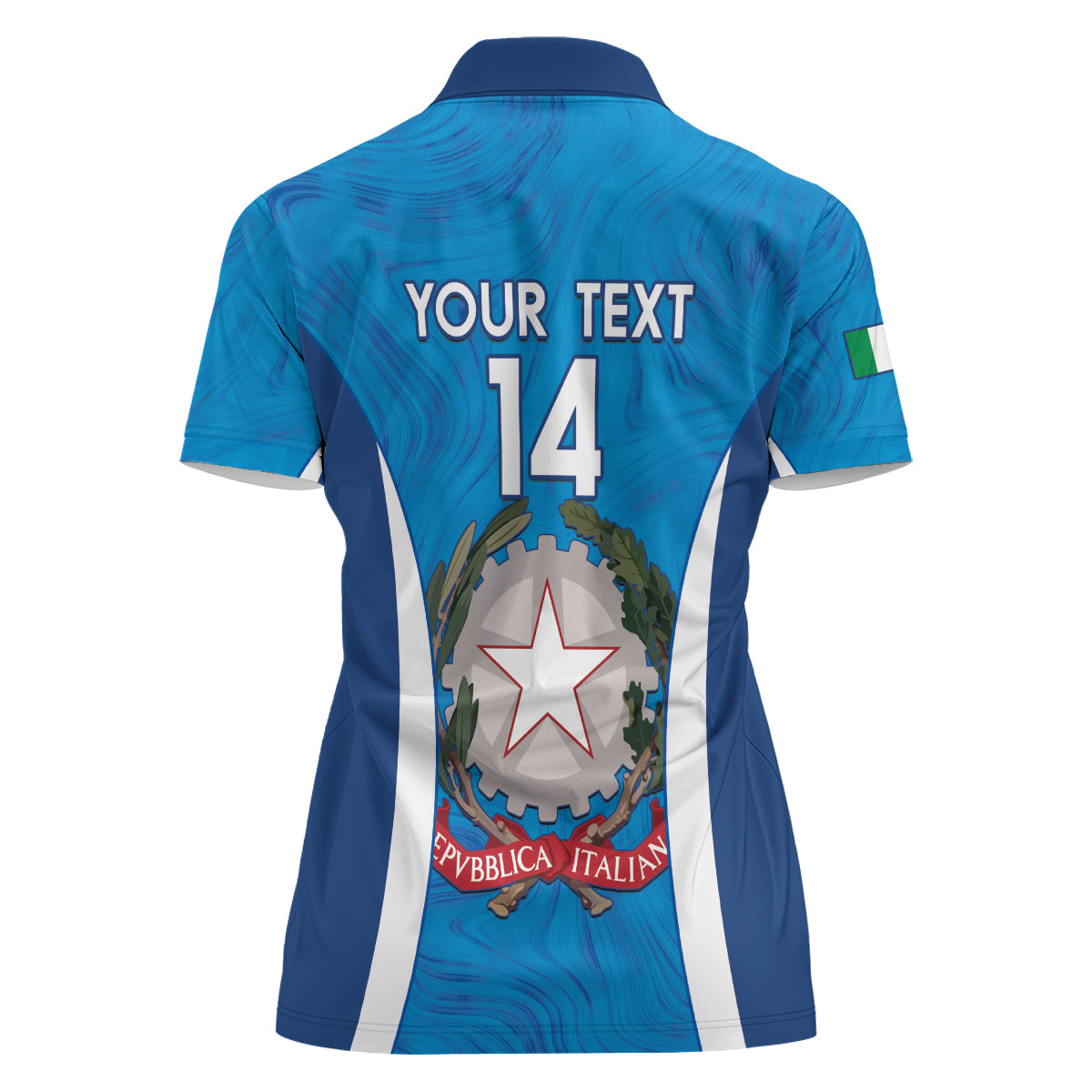 Custom Italy Football Women Polo Shirt 2024 Gli Azzurri Marble Pattern - Wonder Print Shop