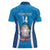Custom Italy Football Women Polo Shirt 2024 Gli Azzurri Marble Pattern - Wonder Print Shop