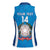 Custom Italy Football Women Sleeveless Polo Shirt 2024 Gli Azzurri Marble Pattern - Wonder Print Shop