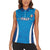 Custom Italy Football Women Sleeveless Polo Shirt 2024 Gli Azzurri Marble Pattern - Wonder Print Shop