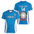 Custom Italy Football Women V-Neck T-Shirt 2024 Gli Azzurri Marble Pattern - Wonder Print Shop