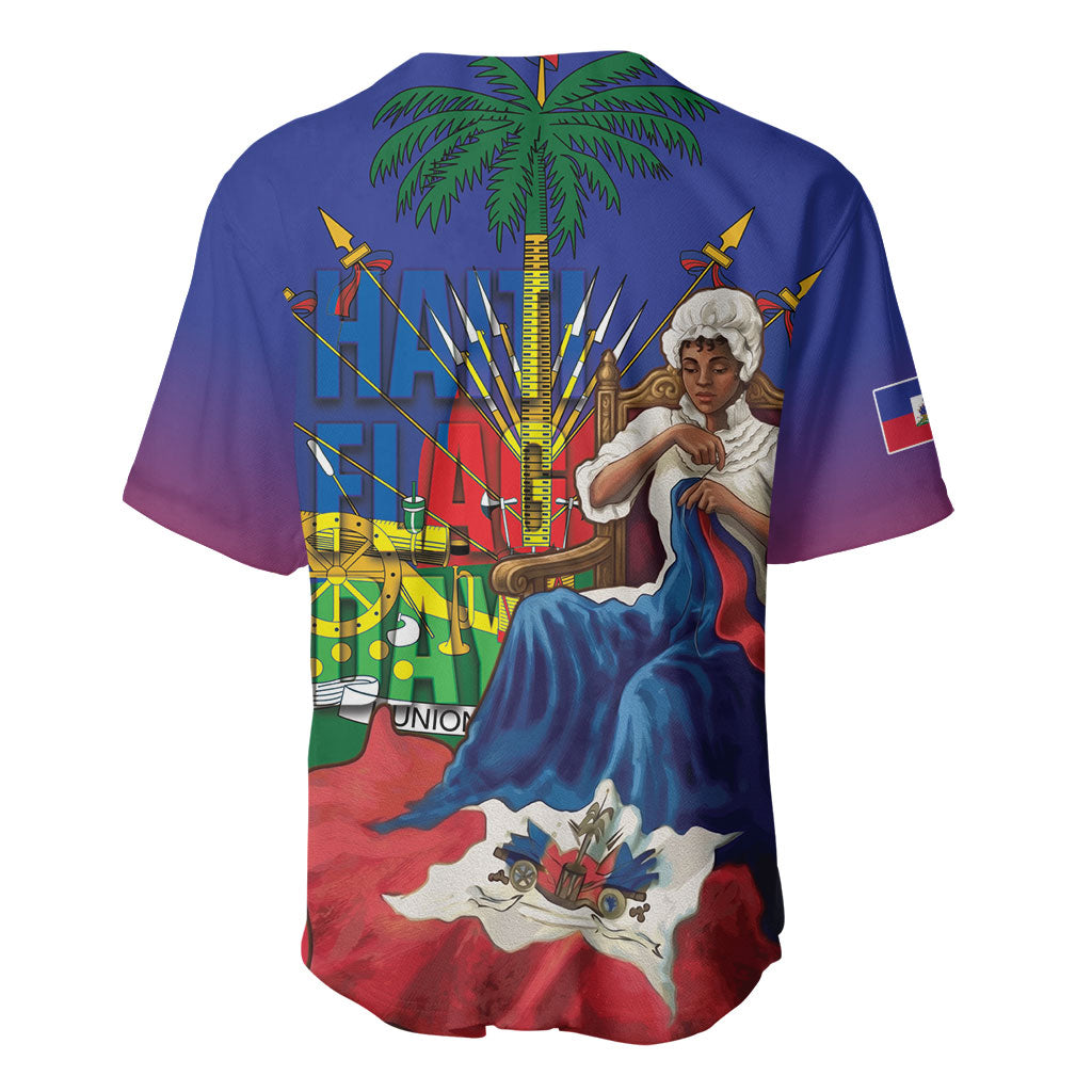 Catherine Flon Haiti Flag Day Baseball Jersey Ayiti Cherie Coat Of Arms