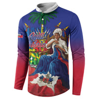 Catherine Flon Haiti Flag Day Button Sweatshirt Ayiti Cherie Coat Of Arms