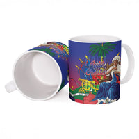 Catherine Flon Haiti Flag Day Ceramic Mug Ayiti Cherie Coat Of Arms