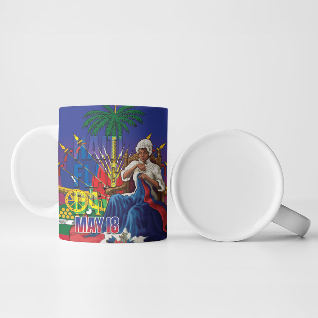 Catherine Flon Haiti Flag Day Ceramic Mug Ayiti Cherie Coat Of Arms