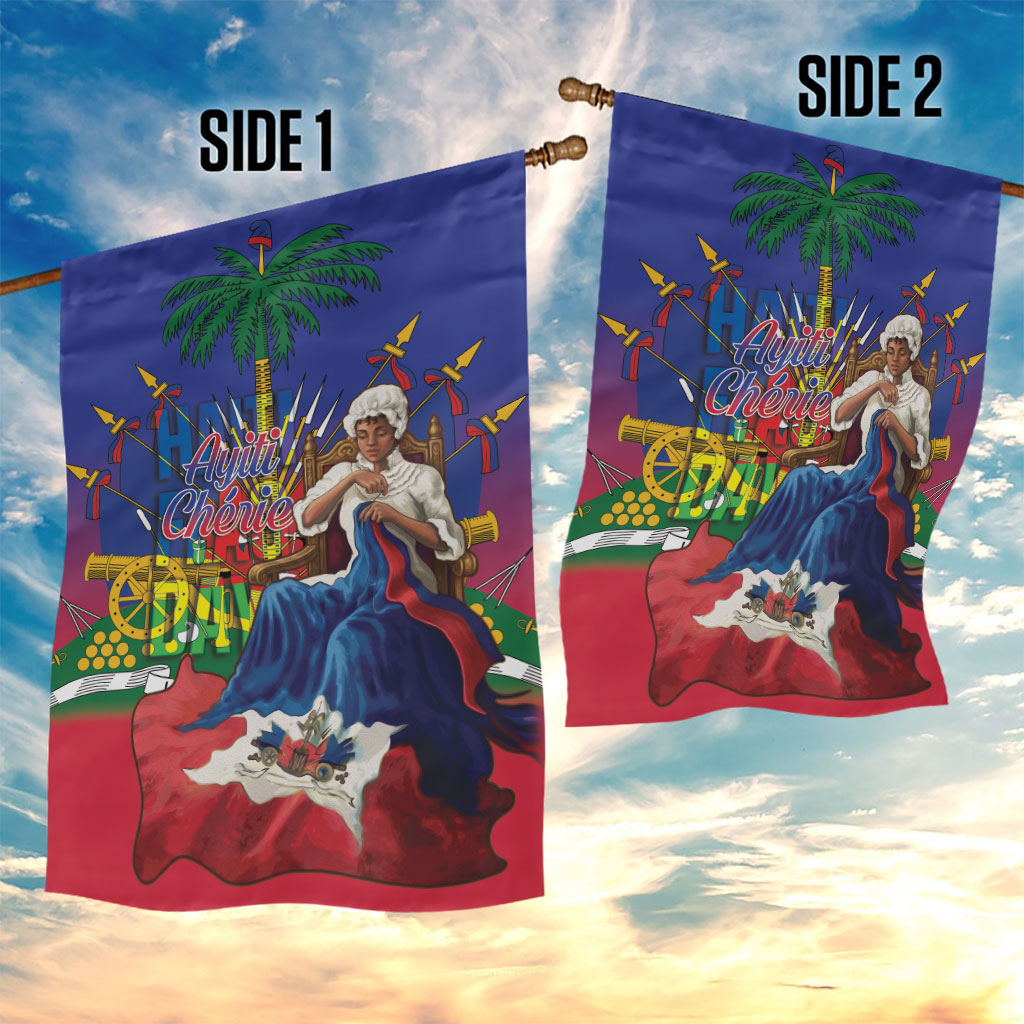 Catherine Flon Haiti Flag Day Garden Flag Ayiti Cherie Coat Of Arms