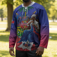 Catherine Flon Haiti Flag Day Hockey Jersey Ayiti Cherie Coat Of Arms