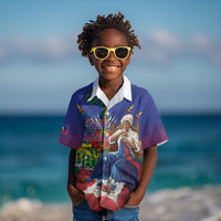 Catherine Flon Haiti Flag Day Kid Hawaiian Shirt Ayiti Cherie Coat Of Arms