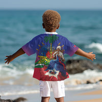 Catherine Flon Haiti Flag Day Kid Hawaiian Shirt Ayiti Cherie Coat Of Arms