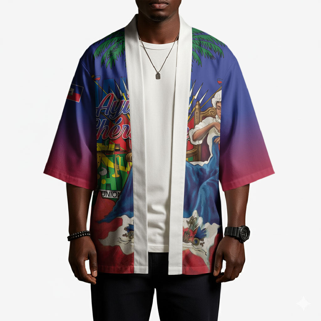 Catherine Flon Haiti Flag Day Kimono Ayiti Cherie Coat Of Arms
