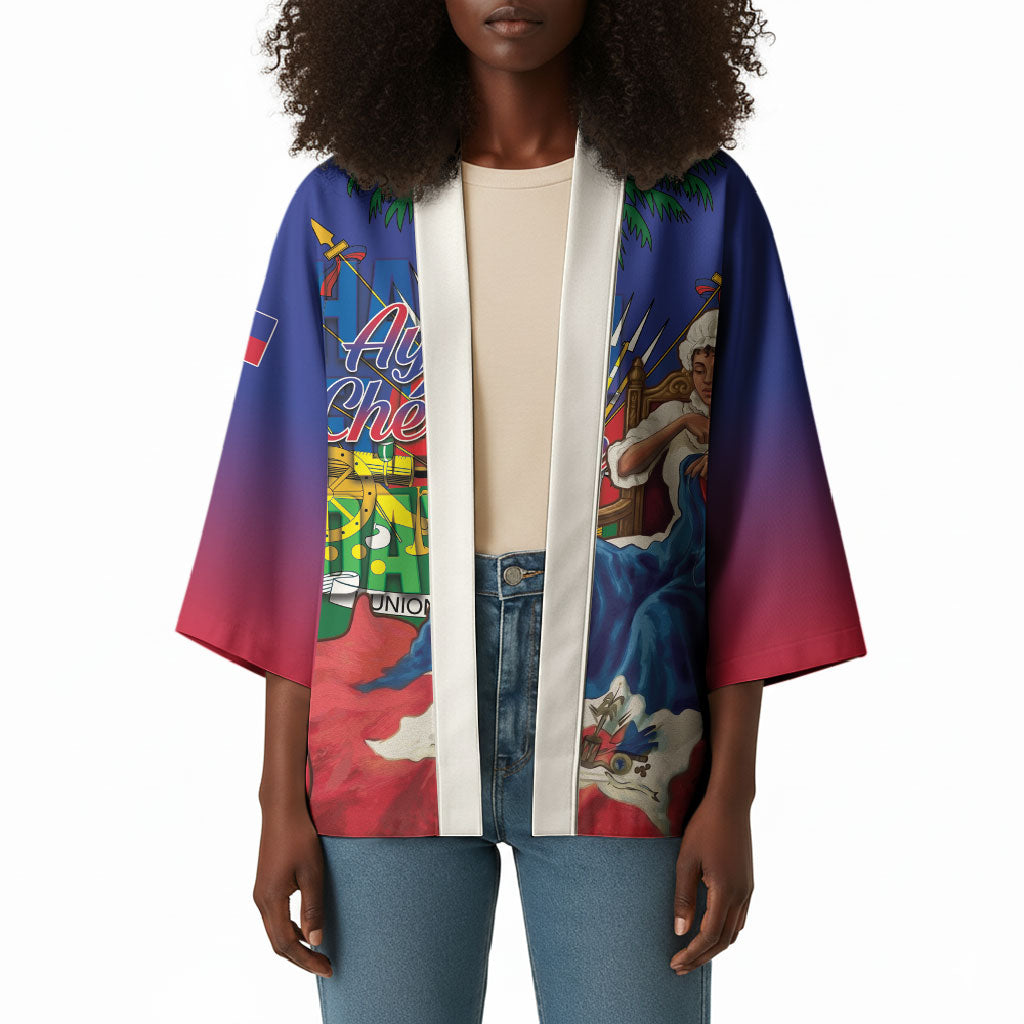 Catherine Flon Haiti Flag Day Kimono Ayiti Cherie Coat Of Arms