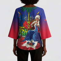 Catherine Flon Haiti Flag Day Kimono Sleeve Blouse Ayiti Cherie Coat Of Arms