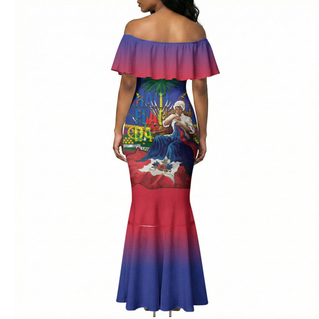 Catherine Flon Haiti Flag Day Mermaid Dress Ayiti Cherie Coat Of Arms
