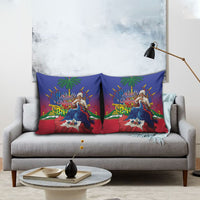 Catherine Flon Haiti Flag Day Pillow Cover Ayiti Cherie Coat Of Arms