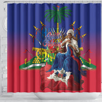 Catherine Flon Haiti Flag Day Shower Curtain Ayiti Cherie Coat Of Arms